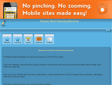 Tablet Screenshot of heavensentcleaningservices.com